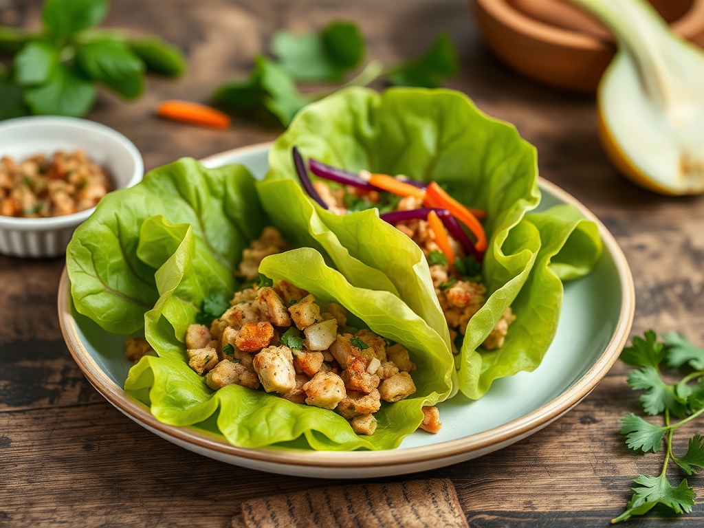 Thai-Inspired Lemongrass Turkey Lettuce Wraps