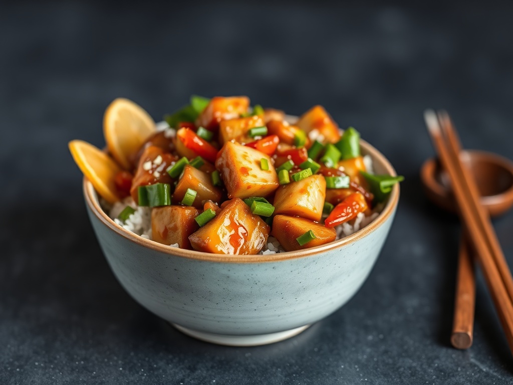 Ginger-Maple Glazed Pork Teriyaki Bowl