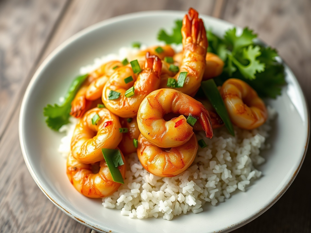 Asian-Style Garlic Butter Shrimp with Jasmine Rice